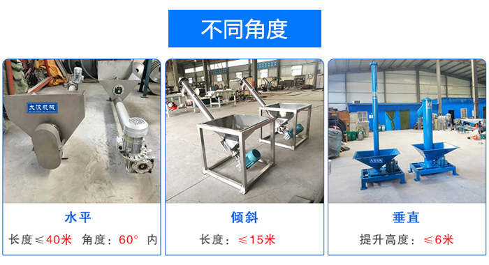 螺旋上料機的角度